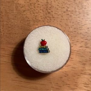 Origami Owl Apple and Books Charm